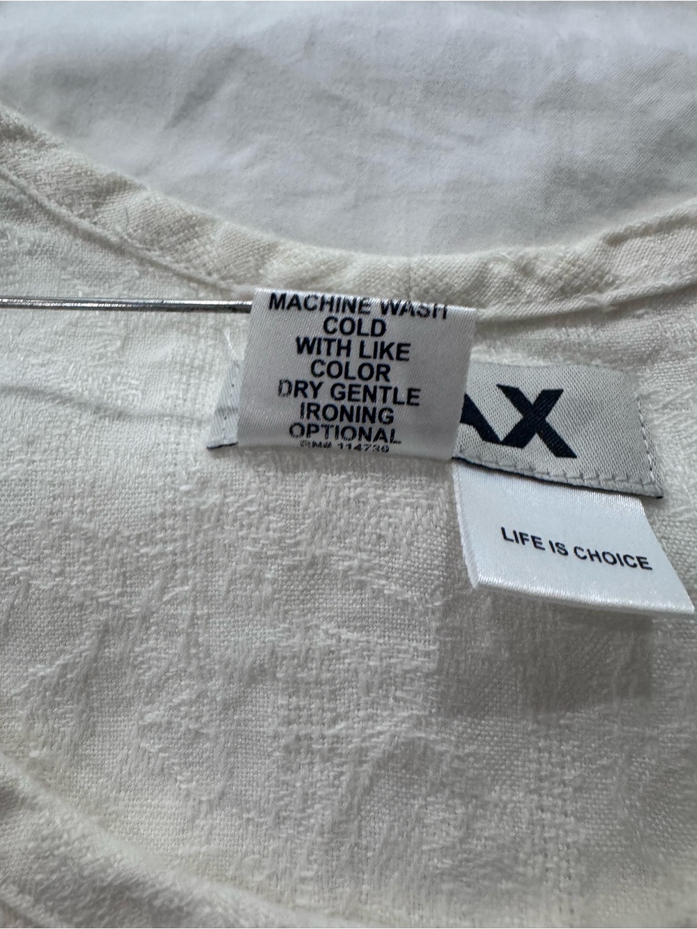 FLAX 100% Linen White Scoop Neck Tank Top Shell Small Lagenlook Coastal - Picture 4 of 8